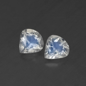 0.75 ct White Rainbow Moonstone Gemstone, Rainbow Moonstone Gem in Pear Facet Shape for Sale.