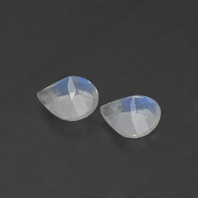 Rainbow Moonstone Gemstone in 5.1 x 4.9 mm Size for Sale, Rainbow Moonstone Stone in Blue White Color