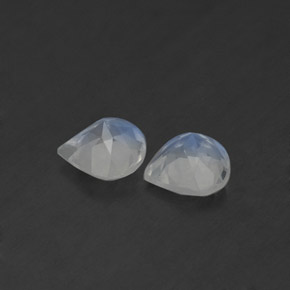 Rainbow Moonstone Gemstone in 5.1 x 5.1 mm Size for Sale, Rainbow Moonstone Stone in Blue White Color