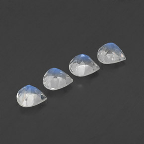 Rainbow Moonstone Gemstone in 5.2 x 5 mm Size for Sale, Rainbow Moonstone Stone in Blue White Color