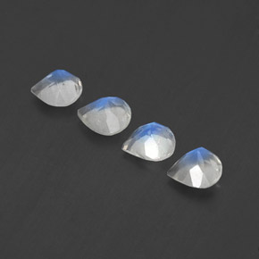 Rainbow Moonstone Gemstone in 5.1 x 5.1 mm Size for Sale, Rainbow Moonstone Stone in Blue White Color