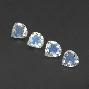 1.12 ct White Rainbow Moonstone Gemstone, Rainbow Moonstone Gem in Pear Facet Shape for Sale.