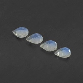 Rainbow Moonstone Gemstone in 5.2 x 5 mm Size for Sale, Rainbow Moonstone Stone in Blue White Color