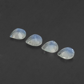 Rainbow Moonstone Gemstone in 5 x 4.9 mm Size for Sale, Rainbow Moonstone Stone in Blue White Color