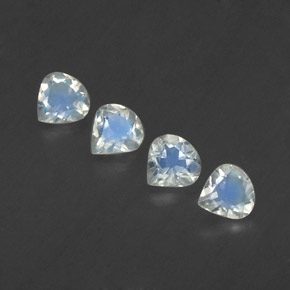 1.19 ct White Rainbow Moonstone Gemstone, Rainbow Moonstone Gem in Pear Facet Shape for Sale.