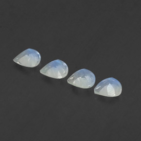 Rainbow Moonstone Gemstone in 4.9 x 4.8 mm Size for Sale, Rainbow Moonstone Stone in Blue White Color