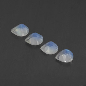 Rainbow Moonstone Gemstone in 5.2 x 5.1 mm Size for Sale, Rainbow Moonstone Stone in Blue White Color
