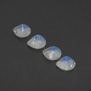 Rainbow Moonstone Gemstone in 5.2 x 5.1 mm Size for Sale, Rainbow Moonstone Stone in Blue White Color