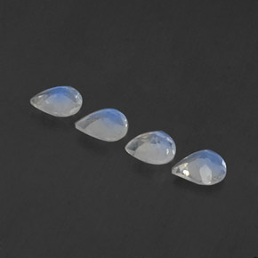 Rainbow Moonstone Gemstone in 5.2 x 5.2 mm Size for Sale, Rainbow Moonstone Stone in Blue White Color