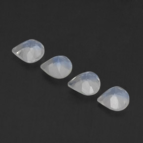Rainbow Moonstone Gemstones in 5 x 5 mm Size for Sale, Rainbow Moonstone Stones in Blue White Color