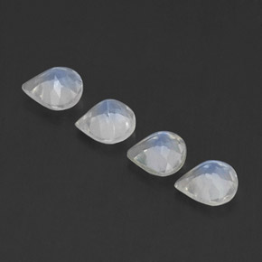 Rainbow Moonstone Gemstone in 5 x 4.9 mm Size for Sale, Rainbow Moonstone Stone in Blue White Color