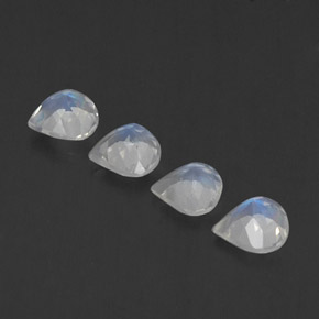 Rainbow Moonstone Gemstones in 5 x 4.9 mm Size for Sale, Rainbow Moonstone Stones in Blue White Color