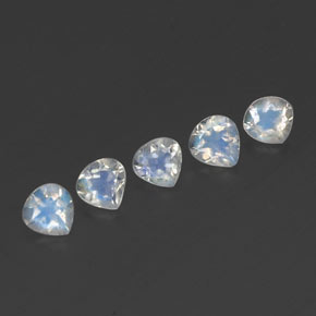 Blanco azulado Piedra de Luna Arco Iris Gema - 0.3ct Corte en forma de pera (ID: 341157)