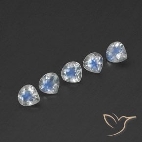 1.52 ct Pear Cut Rainbow Moonstone, 4.8 x 4.7 mm From India, Photo A