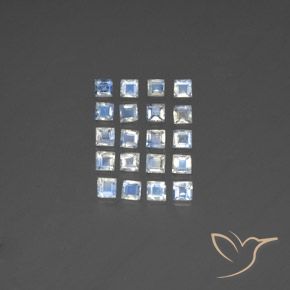 2.81ctw Natural Bluish White Rainbow Moonstone, Square, Transparent