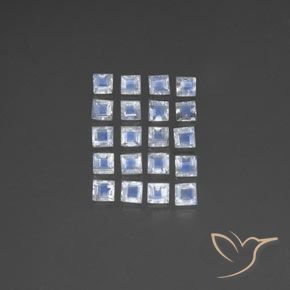 2.79ctw Natural Bluish White Rainbow Moonstone, Square, Transparent