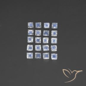 3.42ctw Natural Bluish White Rainbow Moonstone, Square, Transparent