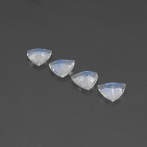 Rainbow Moonstone Gemstone in 6 x 6 mm (calibrated) Size for Sale, Rainbow Moonstone Stone in Bluish White Color