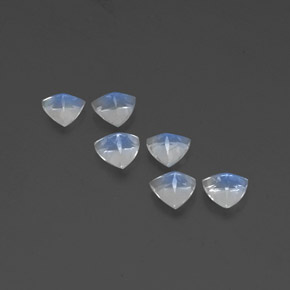 Rainbow Moonstone Gemstone in 5 x 5 mm (calibrated) Size for Sale, Rainbow Moonstone Stone in Bluish White Color