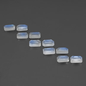 Rainbow Moonstone Gemstone in 6 x 4 mm (calibrated) Size for Sale, Rainbow Moonstone Stone in Bluish White Color