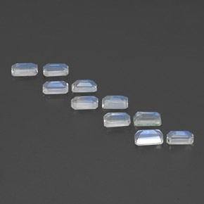 Rainbow Moonstone Gemstone in 5 x 3 mm (calibrated) Size for Sale, Rainbow Moonstone Stone in Bluish White Color