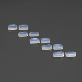 Rainbow Moonstone Gemstone in 6 x 4 mm (calibrated) Size for Sale, Rainbow Moonstone Stone in Bluish White Color