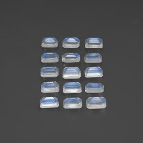 Rainbow Moonstone Gemstone in 6 x 4 mm (calibrated) Size for Sale, Rainbow Moonstone Stone in Bluish White Color