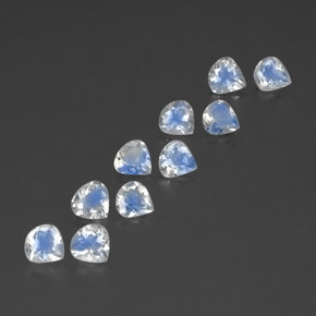 3.04 ct White Rainbow Moonstone Stone, Natural Rainbow Moonstone in Pear Facet Shape for Sale