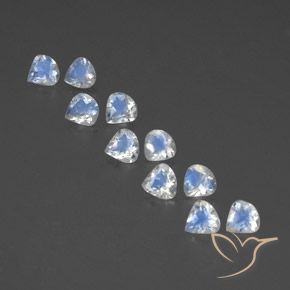3.18ctw Natural Bluish White Rainbow Moonstone, Pear Shape, Transparent