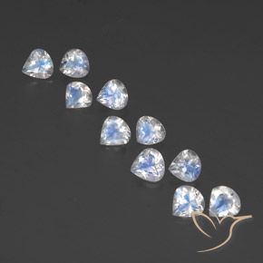 3.78ctw Natural Bluish White Rainbow Moonstone, Pear Shape, Transparent