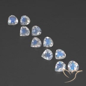 3.14ctw Natural Bluish White Rainbow Moonstone, Pear Shape, Transparent