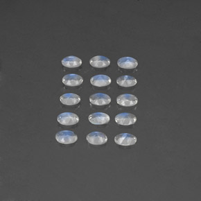 Rainbow Moonstone Gemstone in 4.1 x 3.1 mm Size for Sale, Rainbow Moonstone Stone in Bluish White Color
