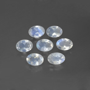 0.6ct Oval Facet Blue White Rainbow Moonstone Gem for sale 0.6ct Oval Facet Blue White Rainbow Moonstone Gem (ID: 381215)