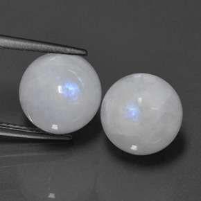 Natural Blue Flashy White Rainbow Moonstone Round Plain Ball Gemstone,Rainbow Moonstone Ball,Ball Sizes 4x4 To 10x10 mm for Jewelry Making.