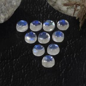 0.1ct Round Cabochon Blue White Rainbow Moonstone Gem for sale 0.1ct Round Cabochon Blue White Rainbow Moonstone Gem (ID: 468088)