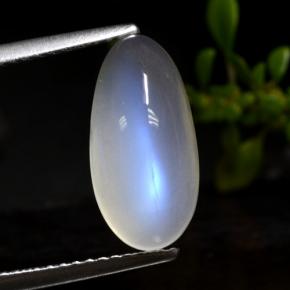 4.3ct Pear Cabochon Bluish White Rainbow Moonstone Gem for sale 4.3ct Pear Cabochon Bluish White Rainbow Moonstone Gem (ID: 472156)