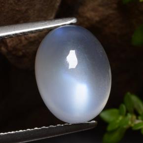 4.5ct Oval Cabochon Bluish White Rainbow Moonstone for sale thumb image of 4.5ct Oval Cabochon Bluish White Rainbow Moonstone (ID: 472479)