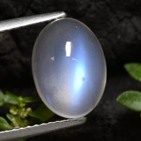 4ct Oval Cabochon Bluish White Rainbow Moonstone Gem for sale 4ct Oval Cabochon Bluish White Rainbow Moonstone Gem (ID: 472585)