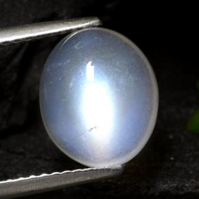 3.7ct Oval Cabochon Bluish White Rainbow Moonstone Gem for sale 3.7ct Oval Cabochon Bluish White Rainbow Moonstone Gem (ID: 472590)