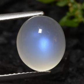 5.1ct Oval Cabochon Bluish White Rainbow Moonstone for sale thumb image of 5.1ct Oval Cabochon Bluish White Rainbow Moonstone (ID: 472906)