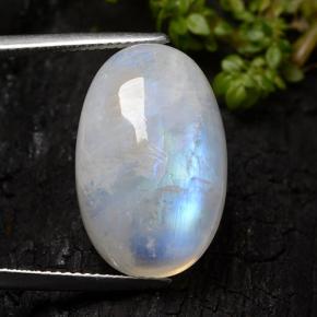18.5ct Oval Cabochon Bluish White Rainbow Moonstone for sale thumb image of 18.5ct Oval Cabochon Bluish White Rainbow Moonstone (ID: 491546)