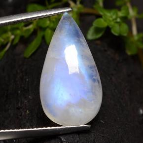 14.5ct Pear Cabochon Bluish White Rainbow Moonstone for sale thumb image of 14.5ct Pear Cabochon Bluish White Rainbow Moonstone (ID: 491687)