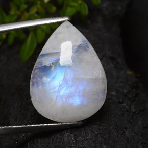 16.4ct Pear Cabochon Bluish White Rainbow Moonstone Gem for sale 16.4ct Pear Cabochon Bluish White Rainbow Moonstone Gem (ID: 491778)