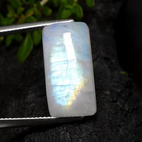 16ct Baguette Cabochon Bluish White Rainbow Moonstone Gem for sale 16ct Baguette Cabochon Bluish White Rainbow Moonstone Gem (ID: 491779)