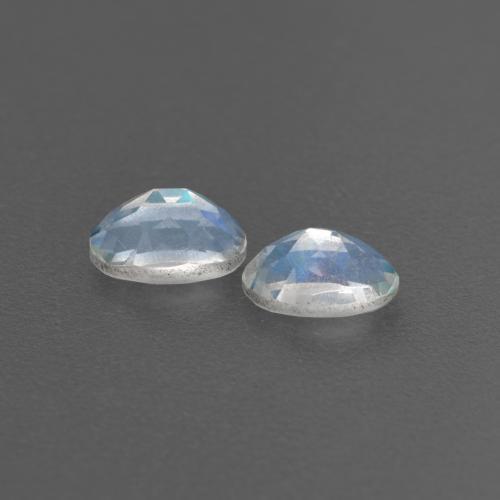 Rainbow Moonstone Gemstones in 5.2 x 3.2 mm Size for Sale, Rainbow Moonstone Stones in Bluish White Color