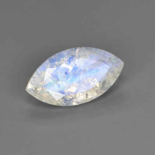 1.85 ct White Rainbow Moonstone Stone, Natural Rainbow Moonstone in Marquise Facet Shape for Sale