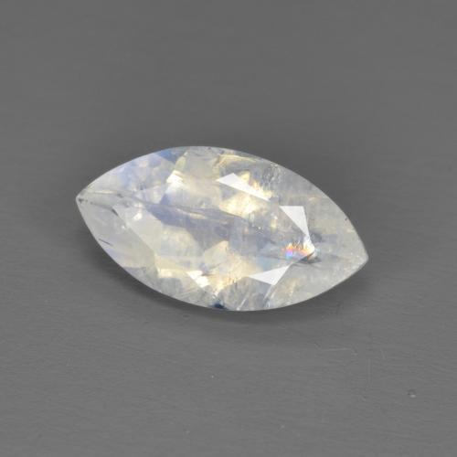 1.79 ct White Rainbow Moonstone Stone, Natural Rainbow Moonstone in Marquise Facet Shape for Sale