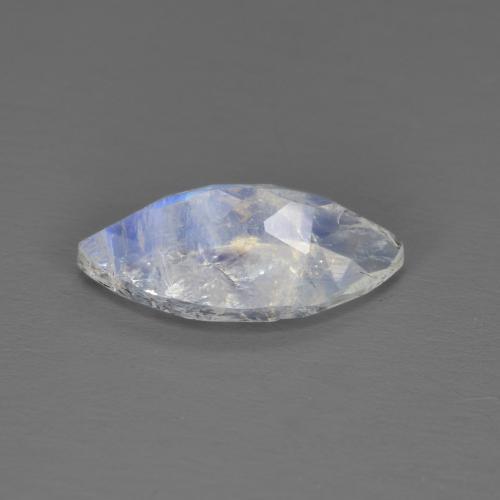 Rainbow Moonstone Gemstone in 11.9 x 6.3 mm Size for Sale, Rainbow Moonstone Stone in Bluish White Color