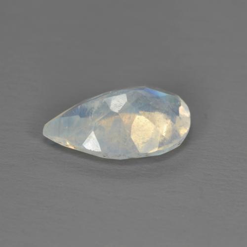 Rainbow Moonstone Gemstone in 9.8 x 6.6 mm Size for Sale, Rainbow Moonstone Stone in Bluish White Color