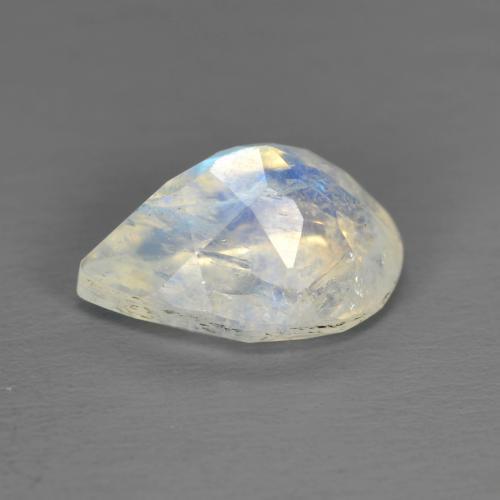 Rainbow Moonstone Gemstone in 10 x 7 mm (calibrated) Size for Sale, Rainbow Moonstone Stone in Bluish White Color